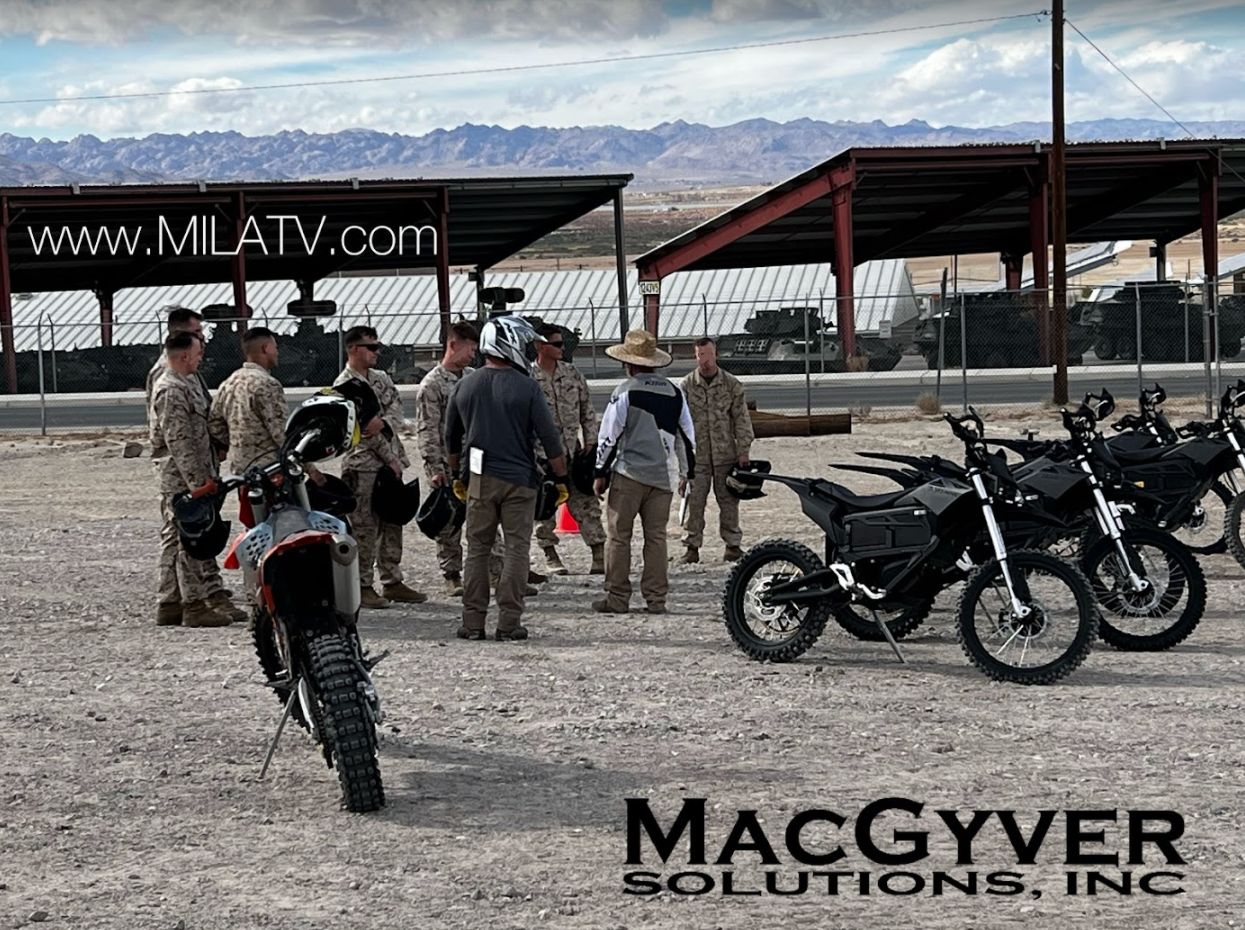 USMC personnel preparing for The MSF Dirt Bike School Closed Range Exercise (CRE)